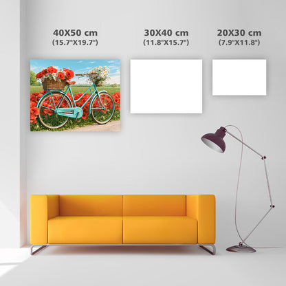 Poppy Bicycle - Diamond Painting