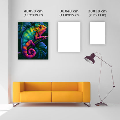 Rainbow Chameleon - Diamond Painting