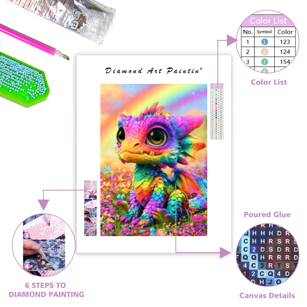 Rainbow Dragon - Diamond Painting