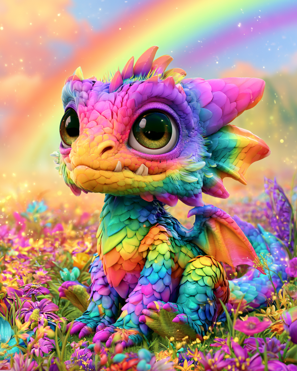 Rainbow Dragon - Diamond Painting