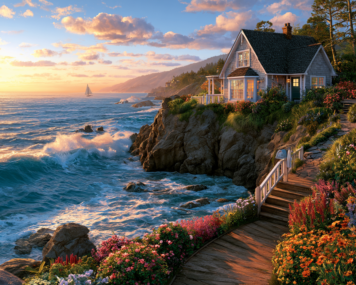 Seaside Cottage - Diamond Painting