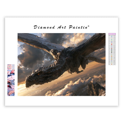Soaring Giant Dragon - Diamond Painting