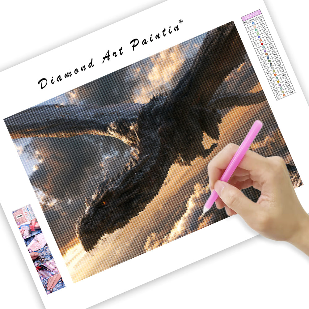 Soaring Giant Dragon - Diamond Painting