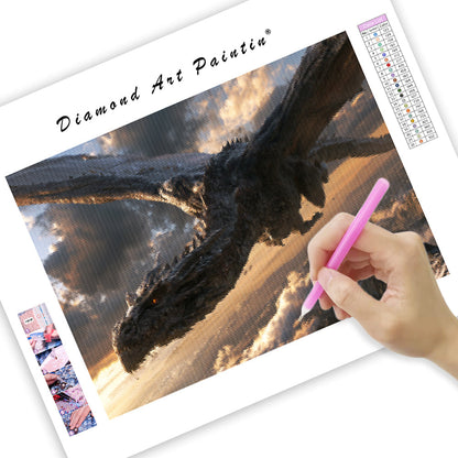 Soaring Giant Dragon - Diamond Painting