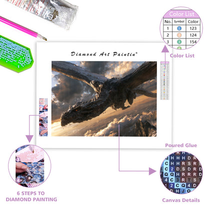 Soaring Giant Dragon - Diamond Painting