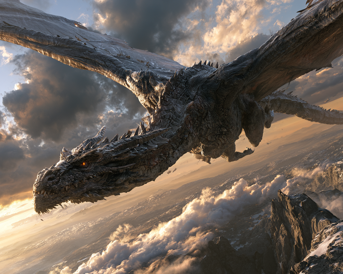 Soaring Giant Dragon - Diamond Painting