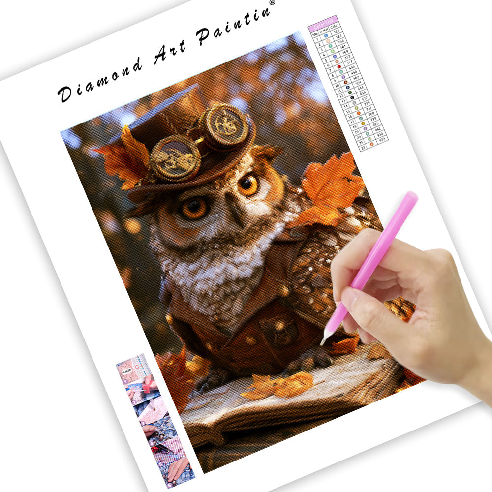 Steampunk Owl - Diamond Painting