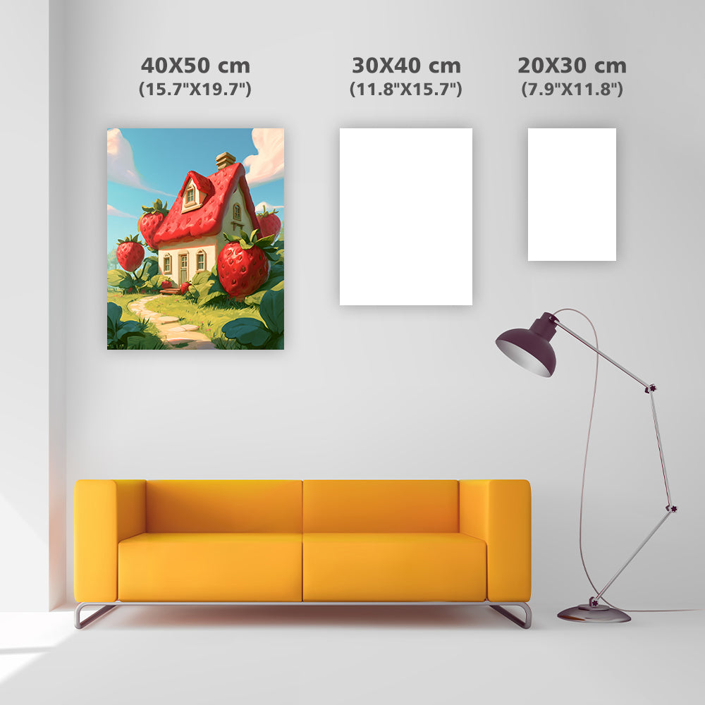 Strawberry Cottage - Diamond Painting