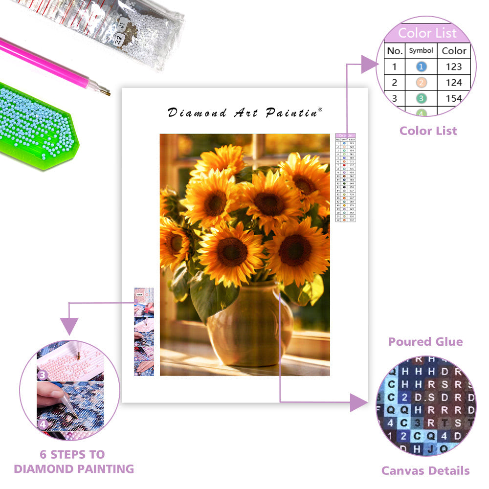 Sunflower Bouquet - Diamond Painting