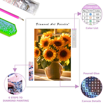 Sunflower Bouquet - Diamond Painting