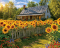 Sunflower Cottage - Diamond Painting