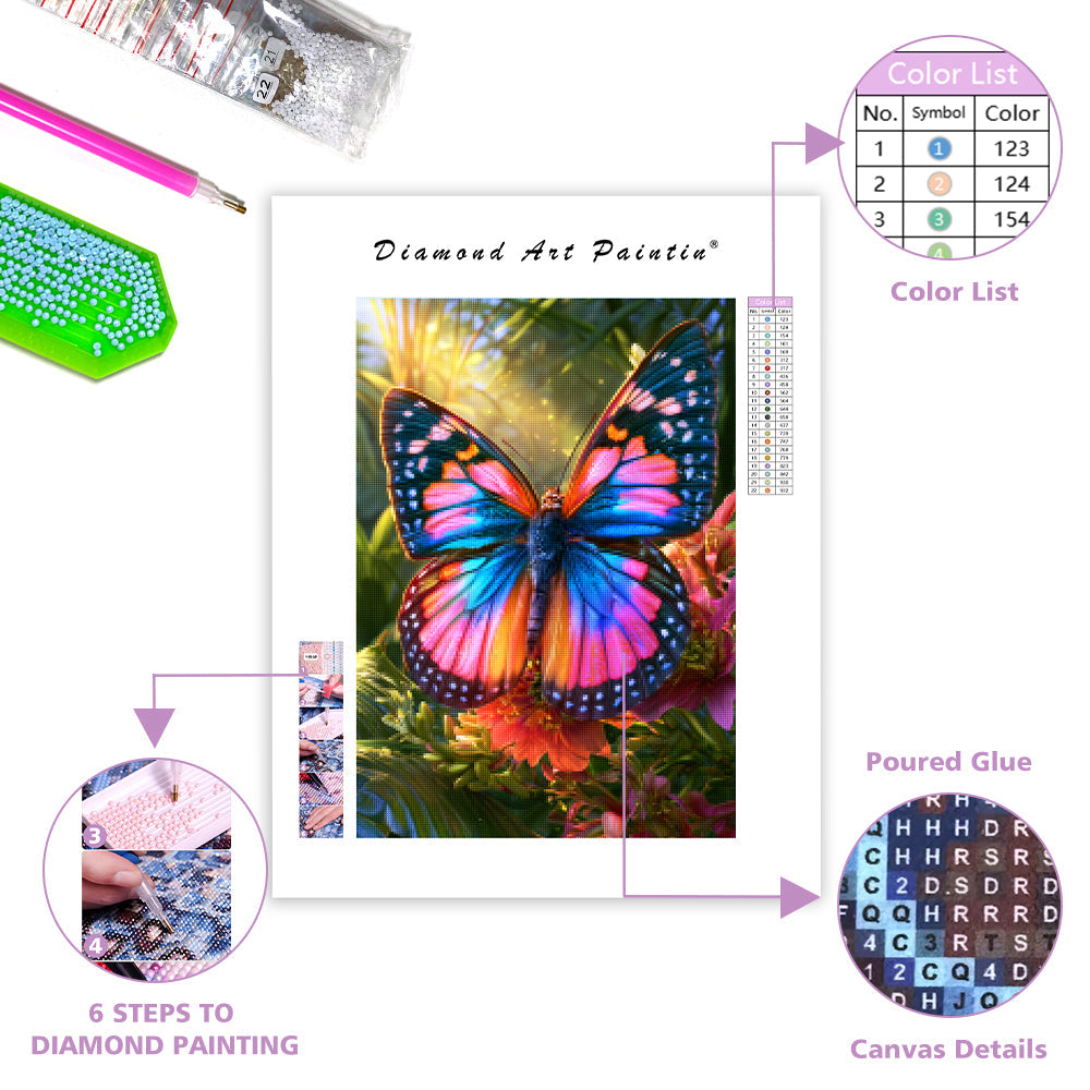 Tropical Butterfly - Diamond Painting