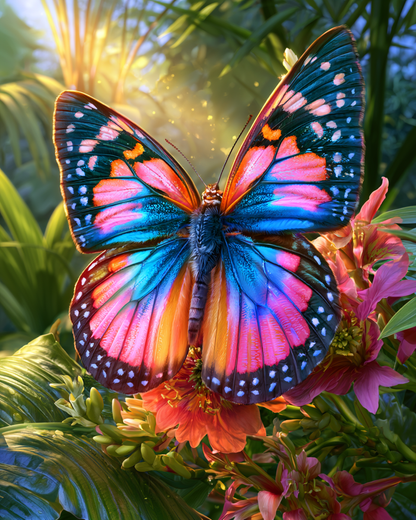 Tropical Butterfly - Diamond Painting
