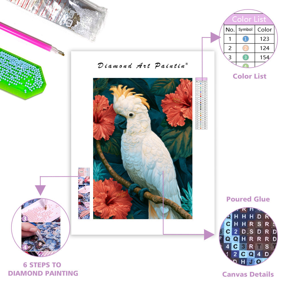Tropical Cockatoo - Diamond Painting