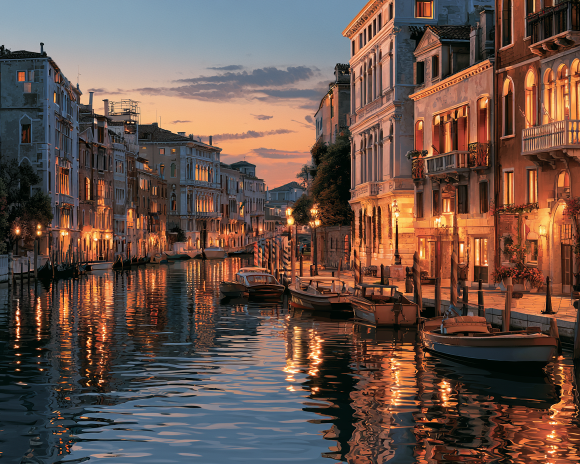 Venice Canal Evening - Diamond Painting