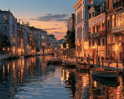 Venice Canal Evening - Diamond Painting