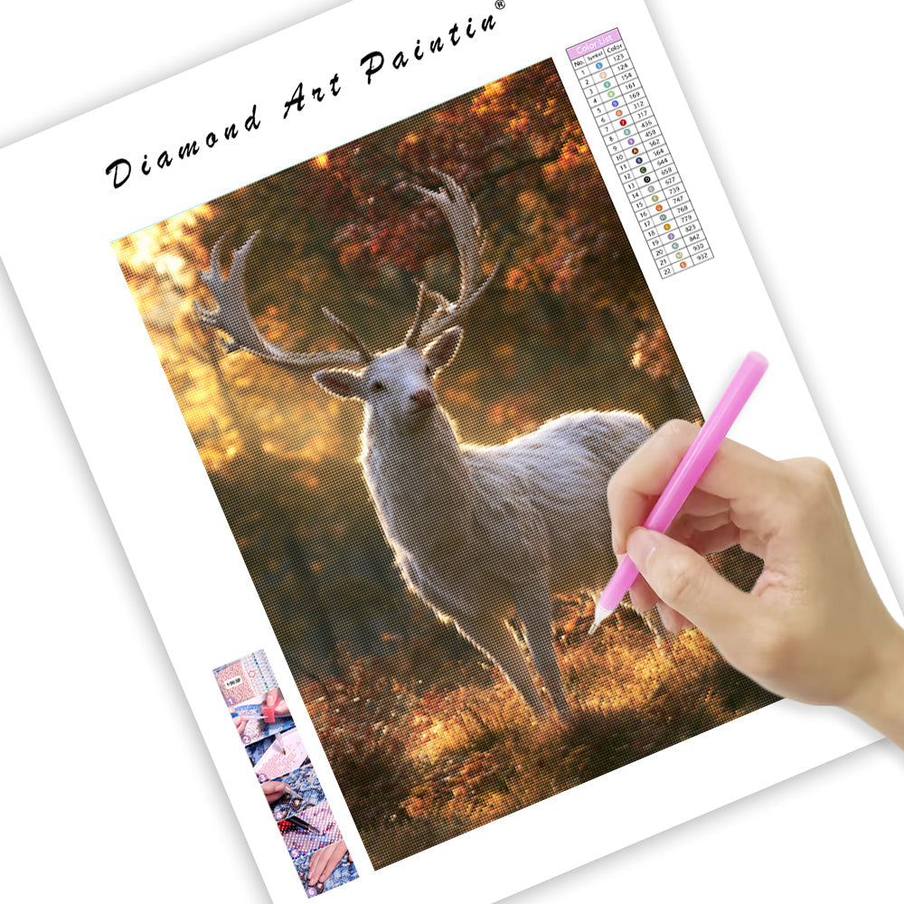 White Deer - Diamond Painting