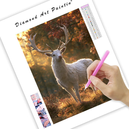 White Deer - Diamond Painting