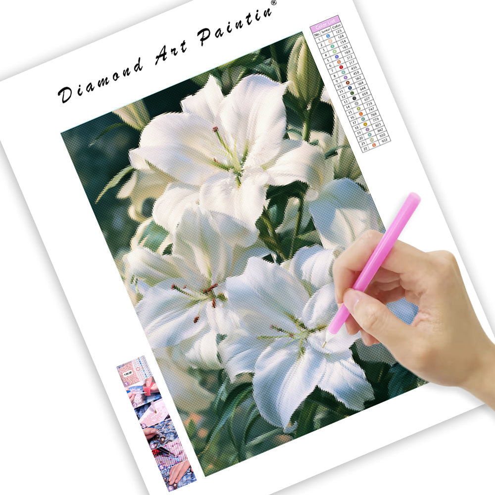 White Lily - Diamond Painting