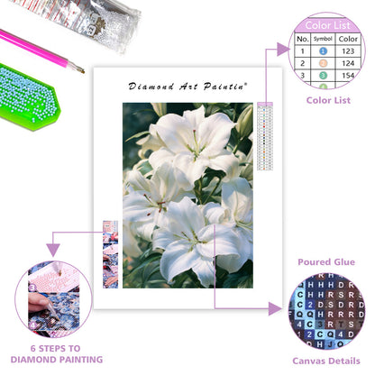 White Lily - Diamond Painting