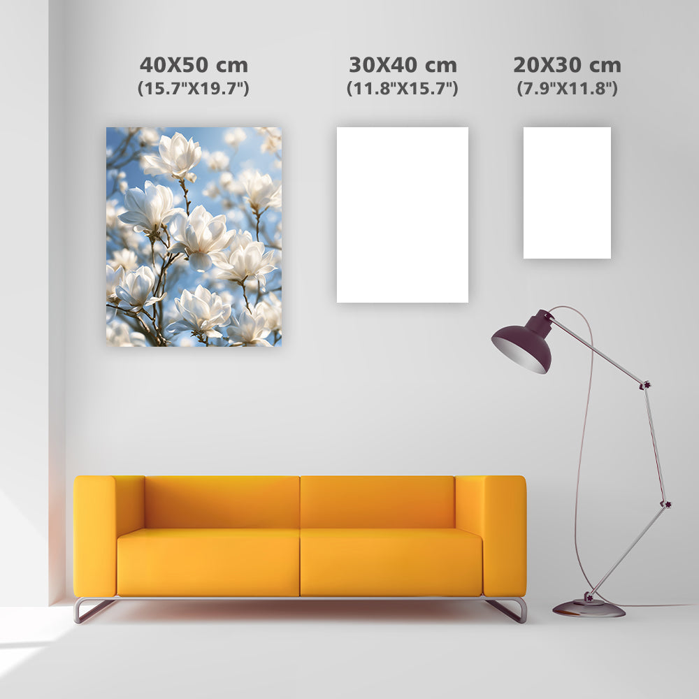 White Magnolia - Diamond Painting