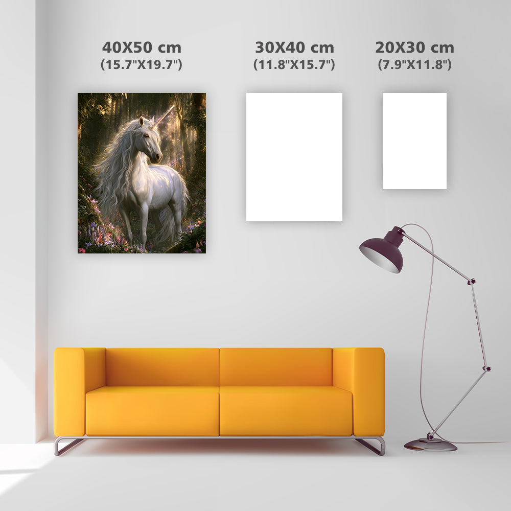 White Unicorn - Diamond Painting