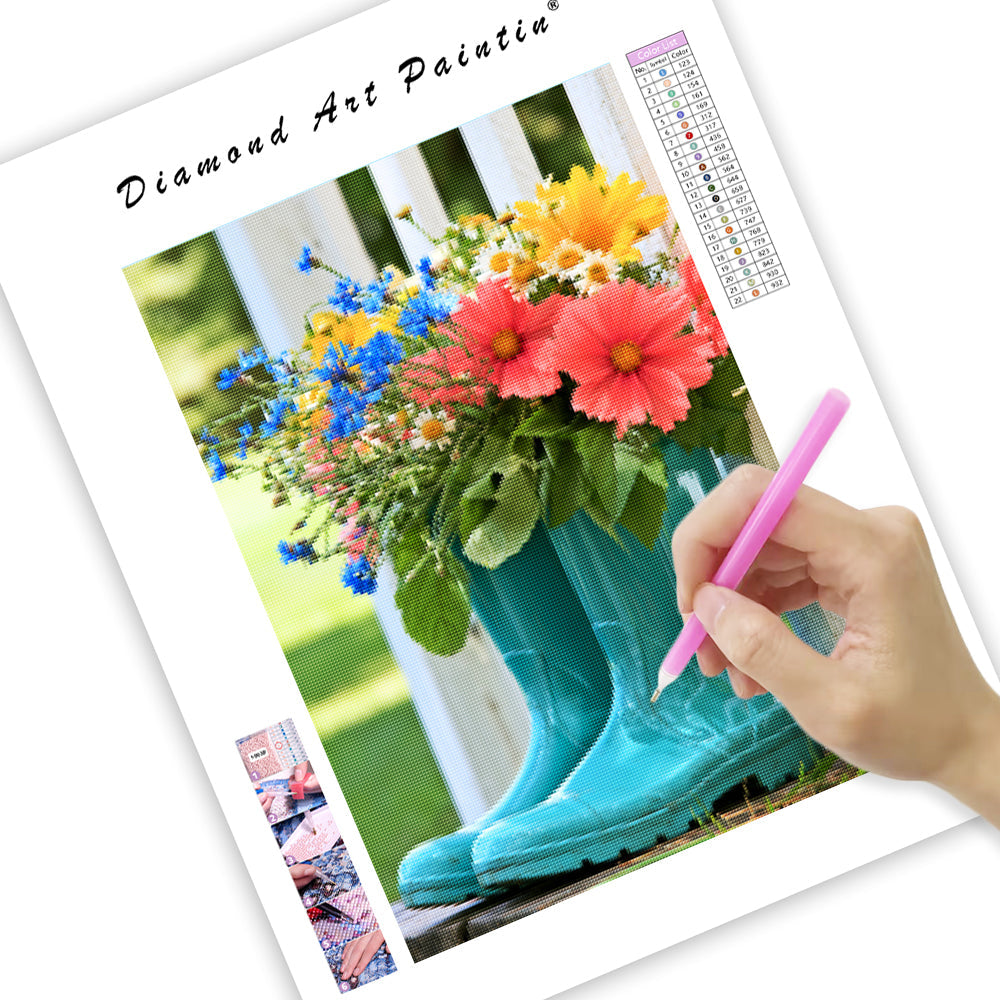 Wildflower Boots - Diamond Painting
