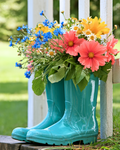 Wildflower Boots - Diamond Painting