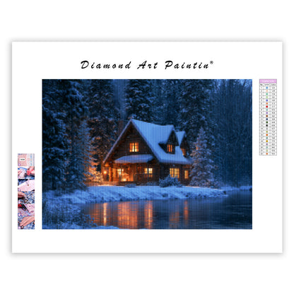 Winter Cabin - Diamond Painting