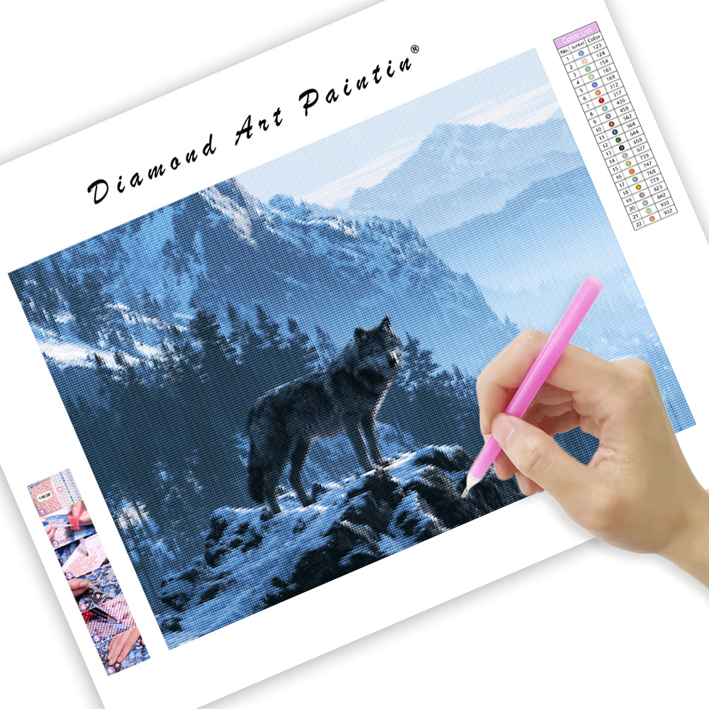 Wolf Mountain - Diamond Painting