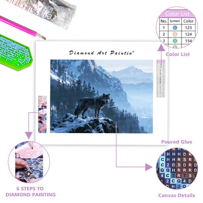 Wolf Mountain - Diamond Painting