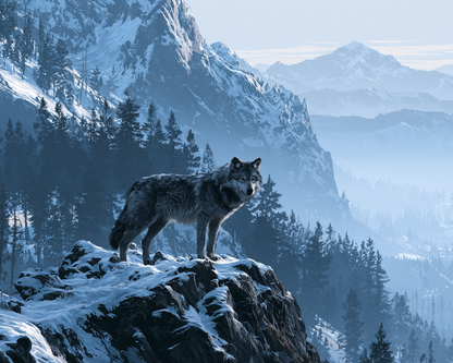 Wolf Mountain - Diamond Painting