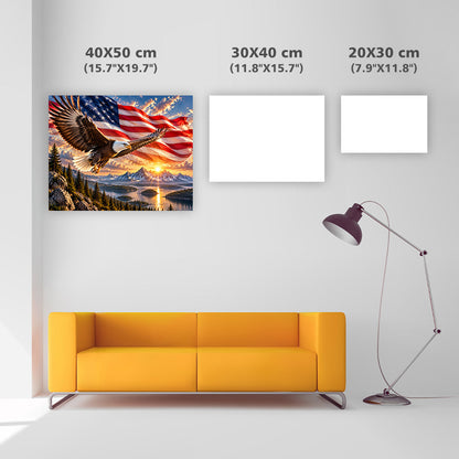 An eagle soars - Diamond Painting