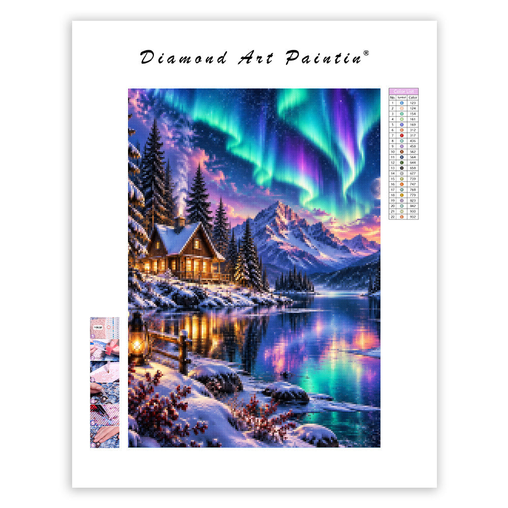 Aurora Lakeside - Diamond Painting