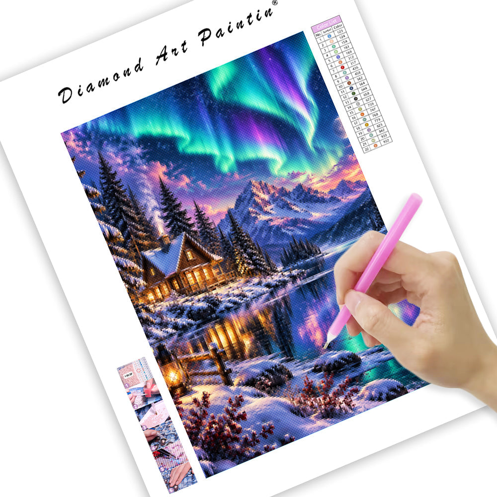 Aurora Lakeside - Diamond Painting