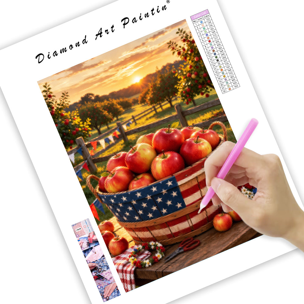 Bountiful Apple Basket - Diamond Painting