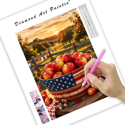 Bountiful Apple Basket - Diamond Painting