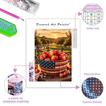 Bountiful Apple Basket - Diamond Painting