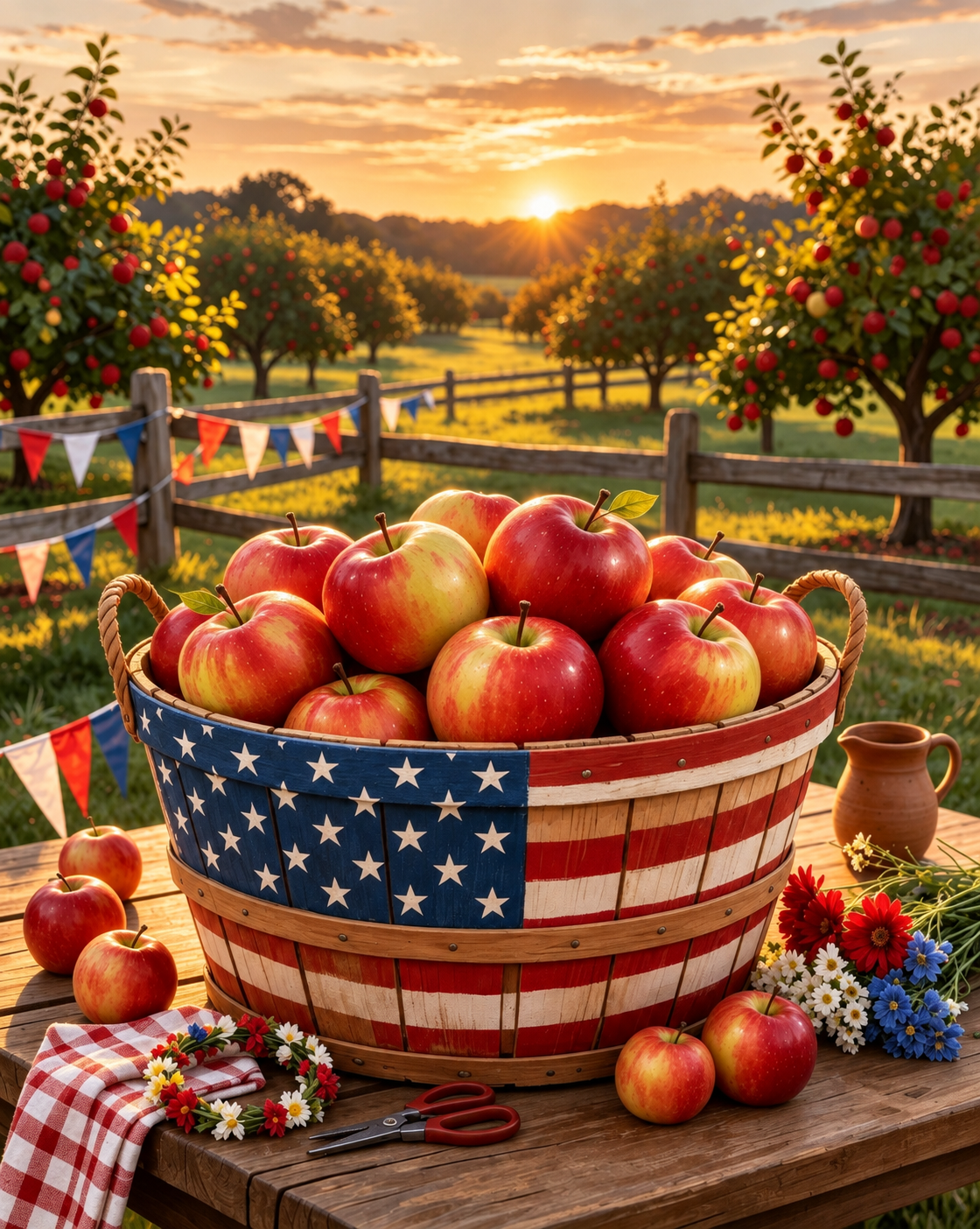 Bountiful Apple Basket - Diamond Painting