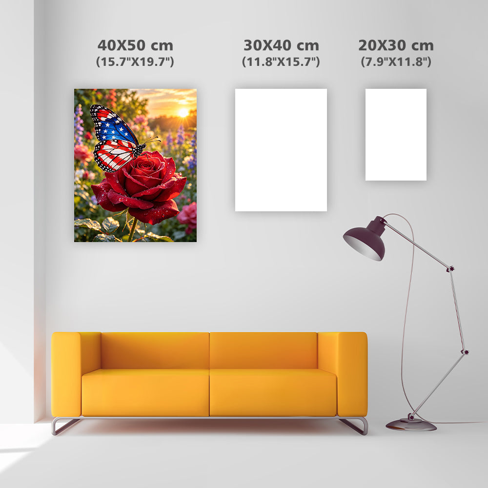 Butterfly Rose - Diamond Painting