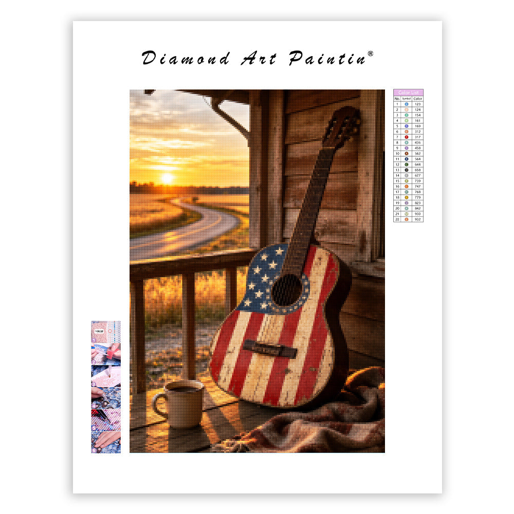 Country Guitar - Diamond Painting