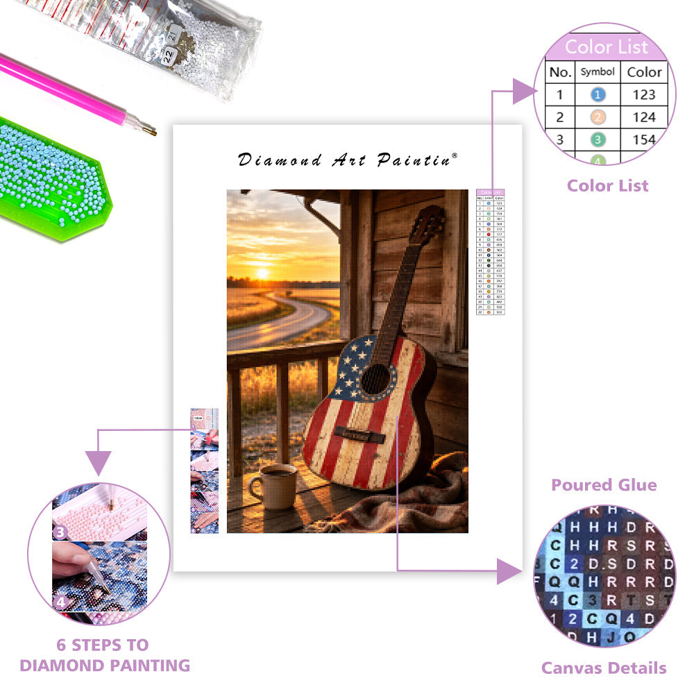 Country Guitar - Diamond Painting
