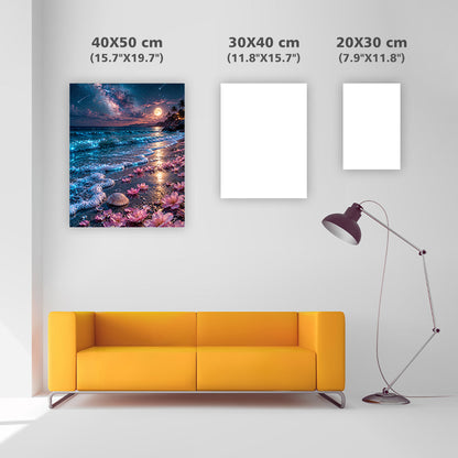 Fluorescent Beach - Diamond Painting