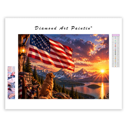 Lakeside Mountain Retreat - Diamond Painting
