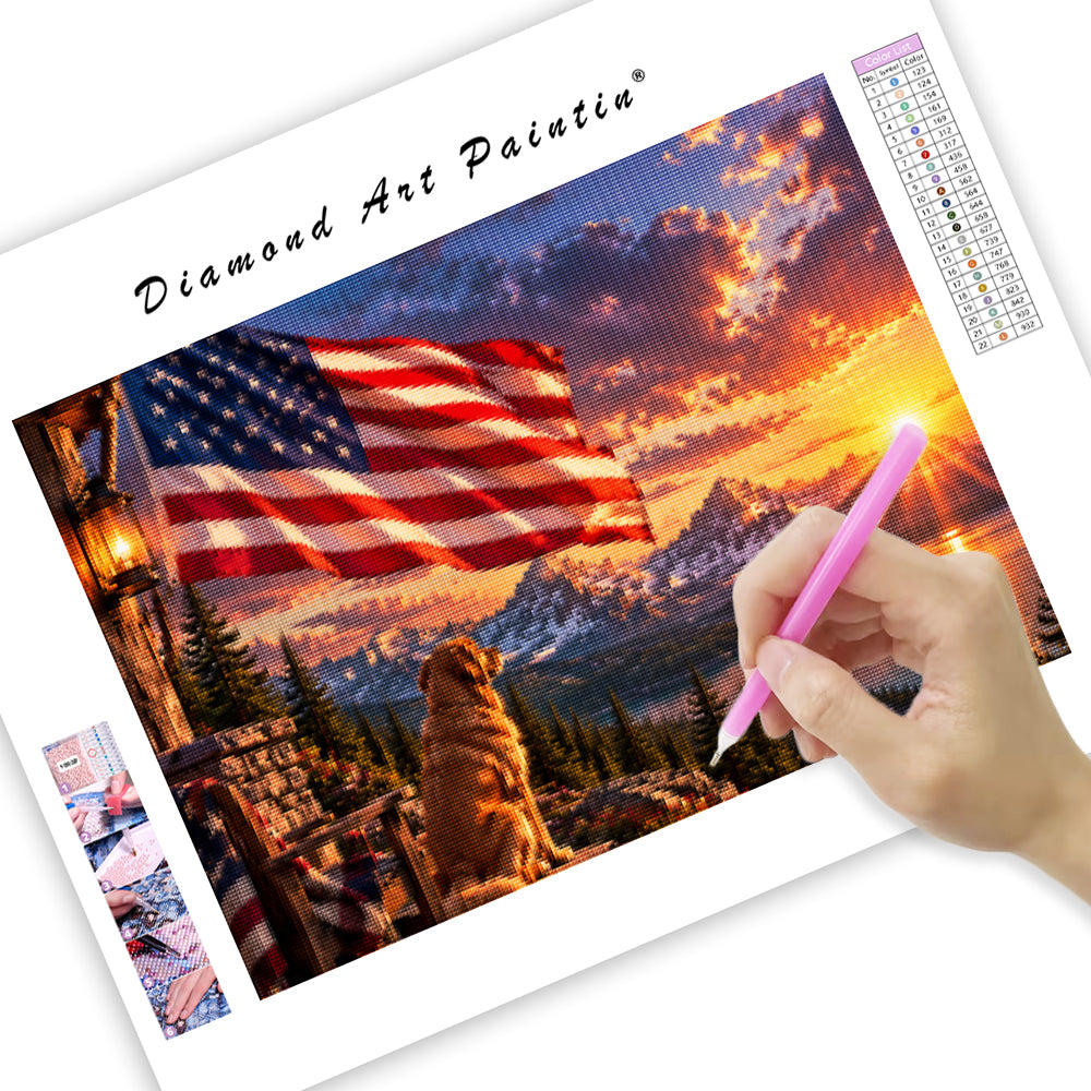 Lakeside Mountain Retreat - Diamond Painting