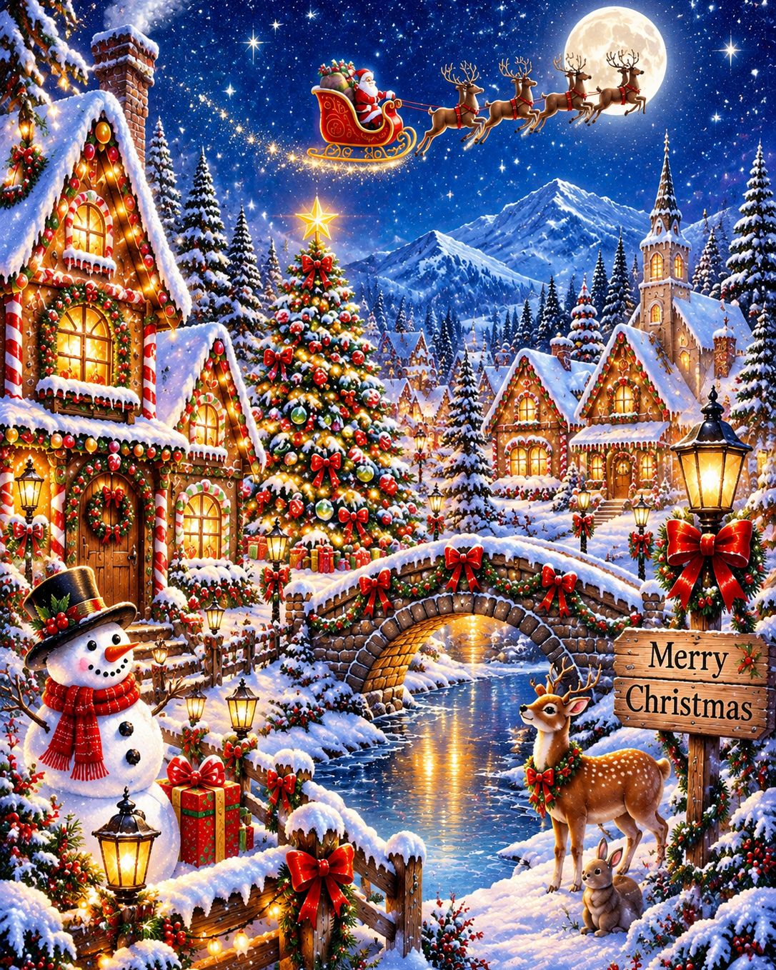 Magical Christmas Night - Diamond Painting