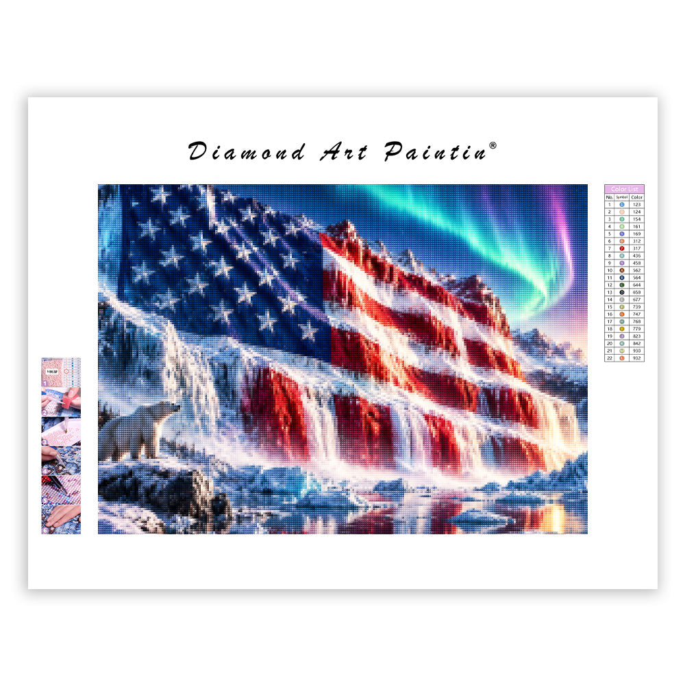 National Flag Waterfall - Diamond Painting