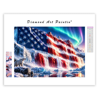 National Flag Waterfall - Diamond Painting
