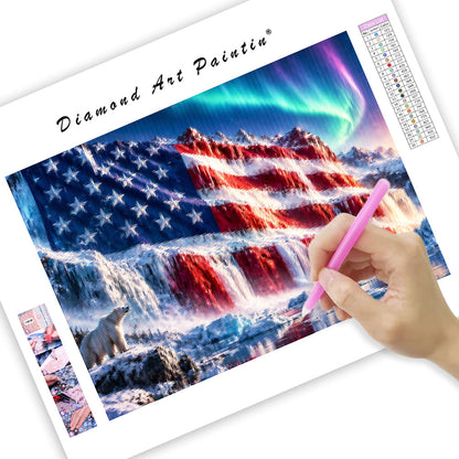 National Flag Waterfall - Diamond Painting