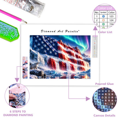 National Flag Waterfall - Diamond Painting